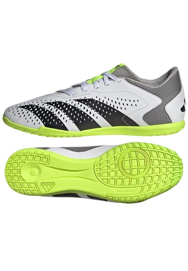 Adidas - Buty piłkarskie adidas Predator Accuracy.4 In M GY9986 białe białe. Zapięcie: sznurówki. Kolor: biały. Materiał: syntetyk, guma. Sport: piłka nożna