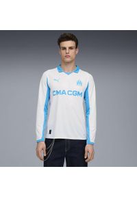Puma - Męska koszulka domowa Olympique Marsylia 25/26 z długim rękawem PUMA. Kolor: niebieski, wielokolorowy, biały. Długość rękawa: długi rękaw. Długość: długie. Sport: piłka nożna