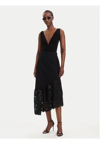 Guess Spódnica midi W6GD40 W1882 Czarny Regular Fit. Kolor: czarny. Materiał: bawełna #4