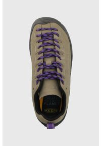 keen - Keen buty Jasper damskie kolor beżowy. Kolor: beżowy. Materiał: guma, skóra, zamsz, materiał. Szerokość cholewki: normalna #5