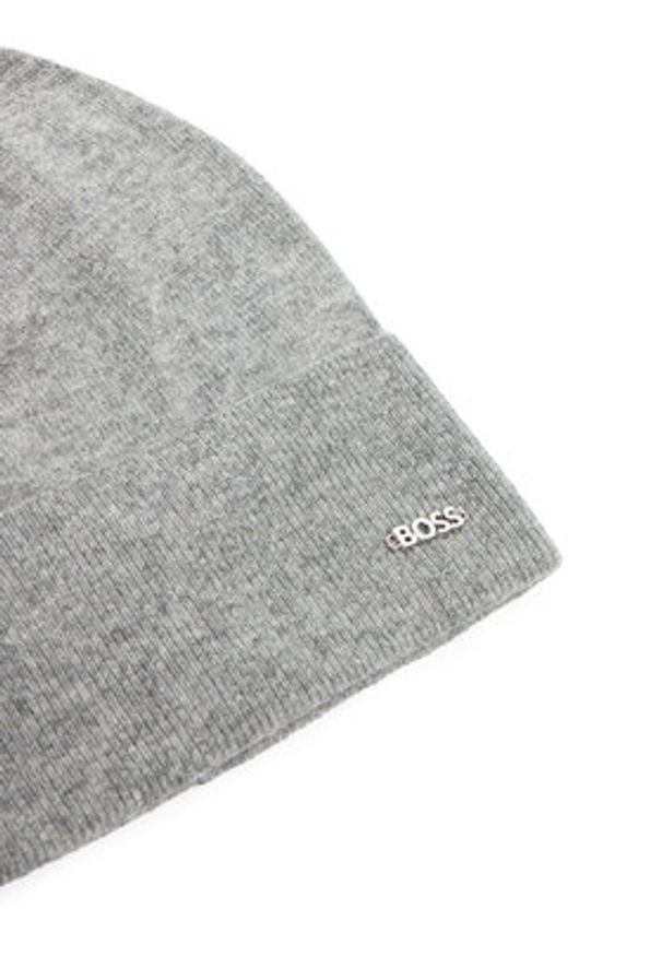 BOSS - Boss Czapka Lari 50524276 Szary. Kolor: szary. Materiał: wełna