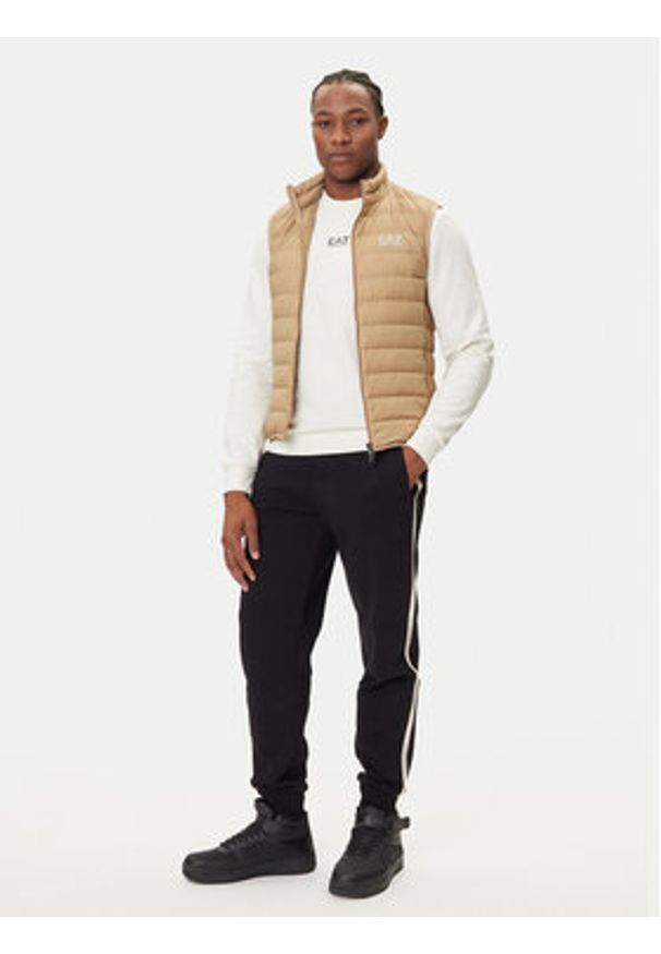 EA7 Emporio Armani Kamizelka 8NPQ06 PNGPZ U6171 Beżowy Regular Fit. Kolor: beżowy. Materiał: syntetyk