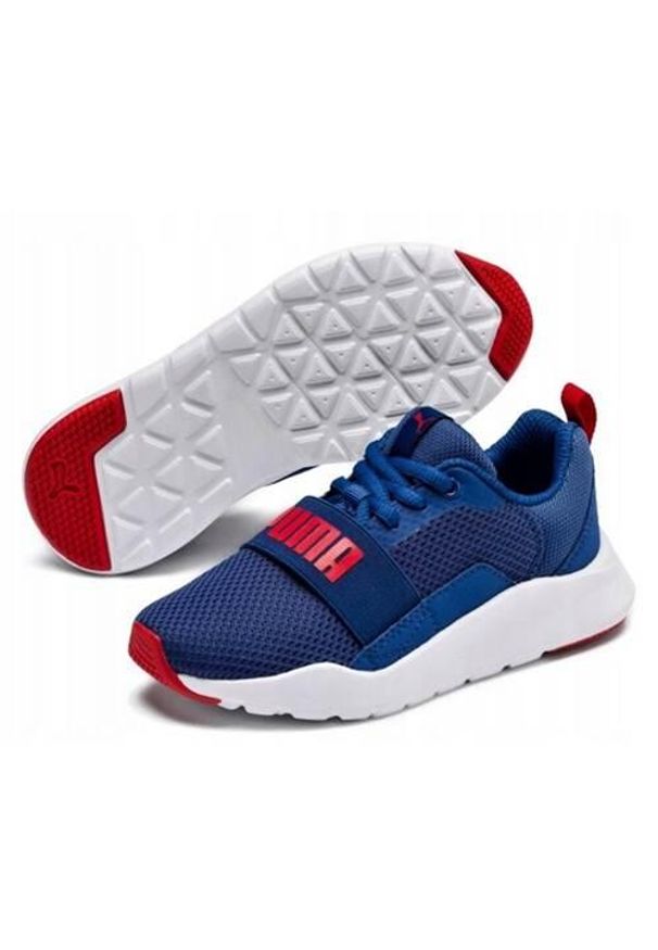 Buty do chodzenia dla dzieci Puma Wired Ps. Zapięcie: sznurówki. Kolor: niebieski. Materiał: materiał. Szerokość cholewki: normalna. Sport: turystyka piesza