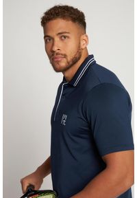 JAY-PI - Męska Funkcyjna koszulka polo tenis rękaw 1/2 QuickDry. Typ kołnierza: polo. Kolekcja: plus size. Kolor: niebieski. Materiał: elastan, poliester, materiał