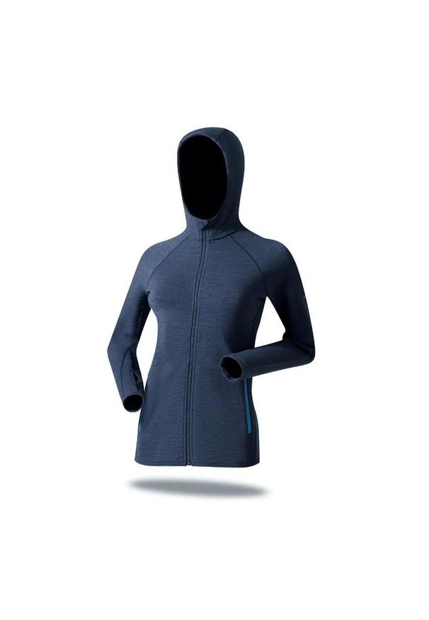 FJORK MERINO - Damska kurtka Merino Ultra 300. Kolor: niebieski. Materiał: wełna, elastan