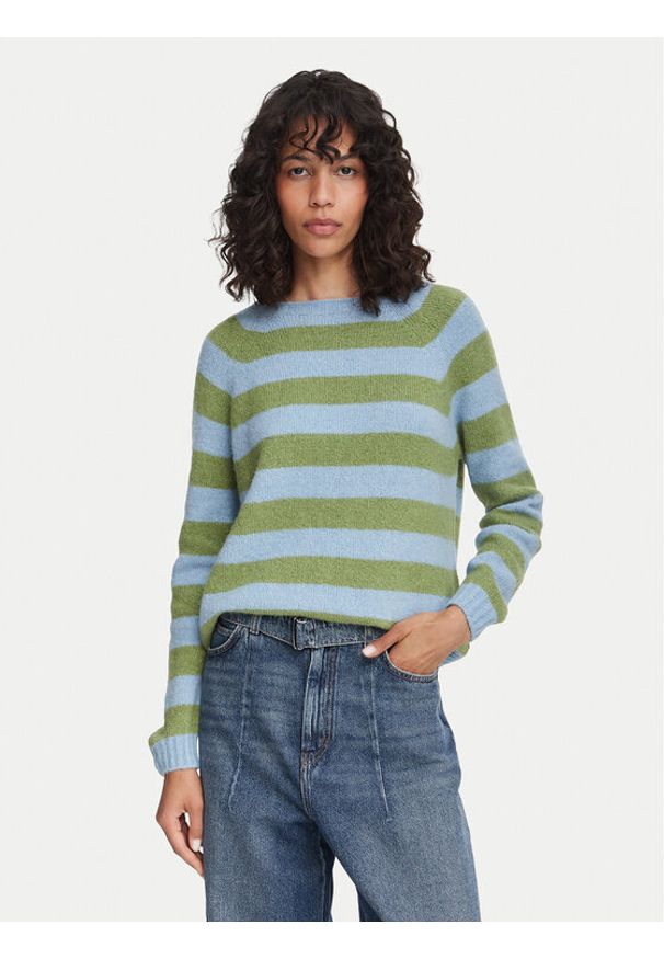 Weekend Max Mara Sweter Ghiacci 2625366211 Niebieski Regular Fit. Kolor: niebieski. Materiał: wełna