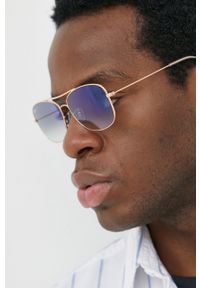 Ray-Ban okulary przeciwsłoneczne 0RB3799 kolor niebieski. Kształt: owalne. Kolor: niebieski #8