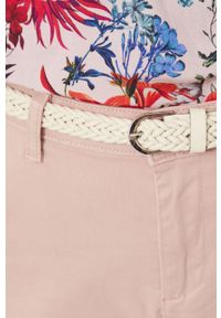 medicine - Medicine Spodnie damskie kolor różowy proste high waist. Okazja: na co dzień. Stan: podwyższony. Kolor: różowy. Styl: casual #3