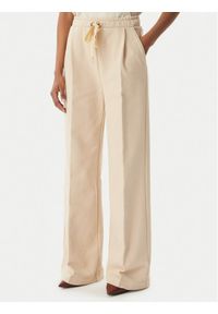 Maryley Spodnie materiałowe 26EB519/07BE Beżowy Reglan Fit. Kolor: beżowy. Materiał: bawełna #1