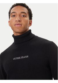 Guess Jeans Golf M5BR58 Z0561 Czarny Regular Fit. Typ kołnierza: golf. Kolor: czarny. Materiał: bawełna #4