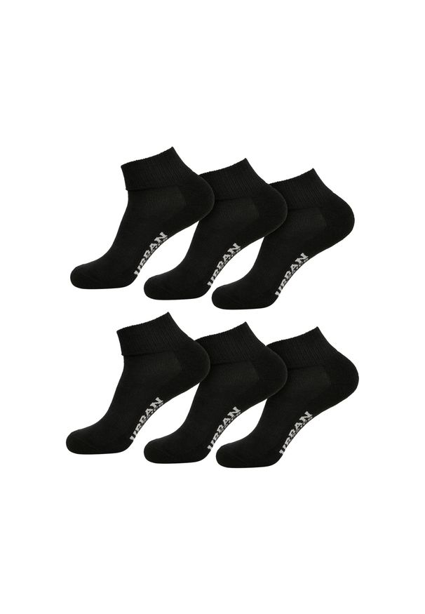Urban Classics - Skarpetki Męskie High Sneaker 6pak. Kolor: czarny. Sport: turystyka piesza