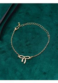 Sinsay - Bransoletka z zawieszką w kształcie kokardy - złoty. Materiał: złote. Kolor: złoty #1