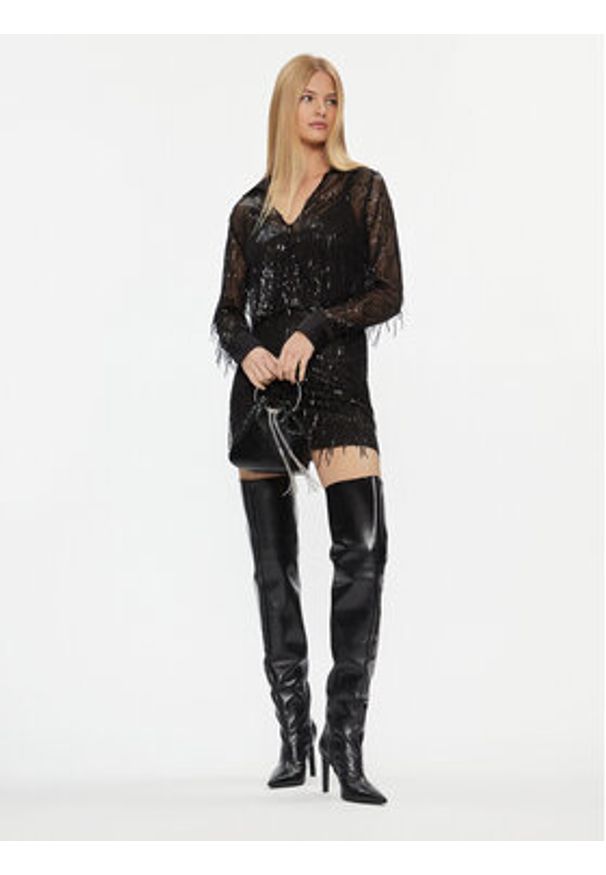 only - ONLY Koszula 15305740 Czarny Regular Fit. Kolor: czarny. Materiał: syntetyk