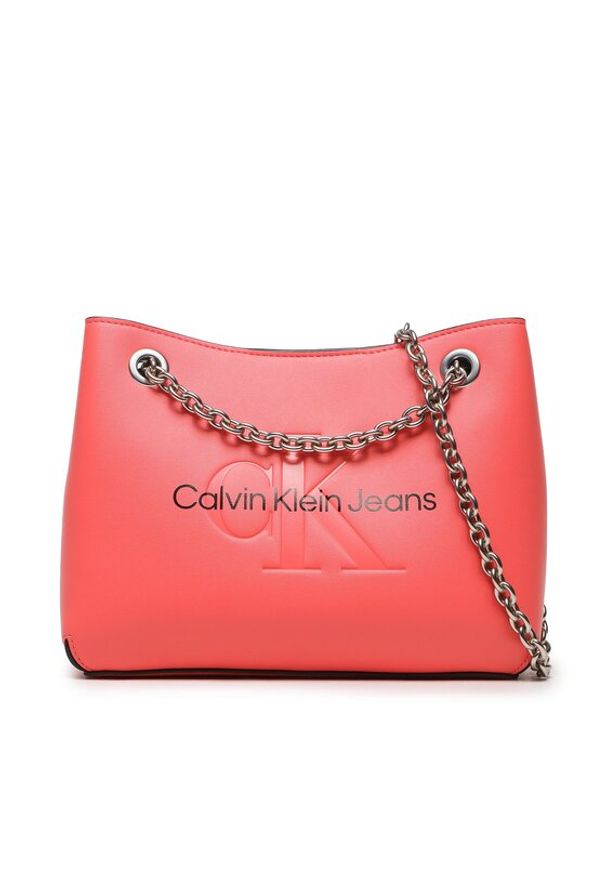 Calvin Klein Jeans Torebka Sculpted Shoulder Bag 24 Mono K60K607831 Różowy. Kolor: różowy. Materiał: skórzane