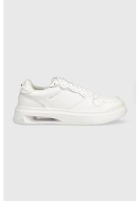 Karl Lagerfeld sneakersy skórzane ELEKTRO kolor biały. Nosek buta: okrągły. Zapięcie: sznurówki. Kolor: biały. Materiał: skóra #1