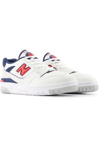Buty unisex New Balance BB550ESD – białe. Okazja: na co dzień. Kolor: biały. Materiał: skóra. Szerokość cholewki: normalna #5