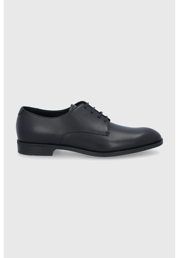 Emporio Armani - Półbuty skórzane. Zapięcie: sznurówki. Kolor: czarny. Materiał: skóra