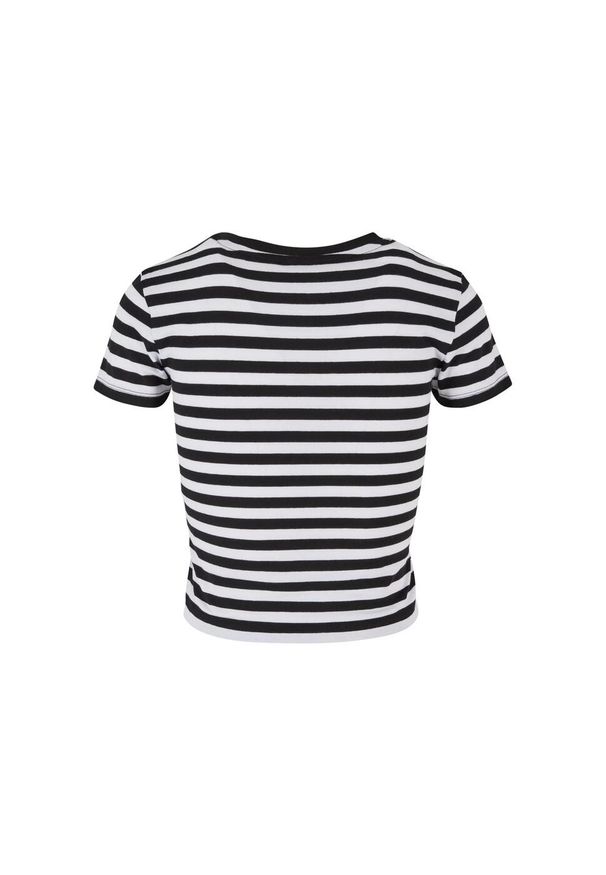 Urban Classics - T-shirt Damski W Paski Krótka. Kolor: czarny, biały, wielokolorowy. Długość: krótkie. Wzór: paski. Sport: turystyka piesza