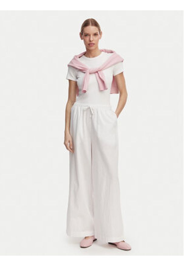 TOMMY HILFIGER - Tommy Hilfiger Spodnie materiałowe UW0UW06431 Biały. Kolor: biały. Materiał: bawełna