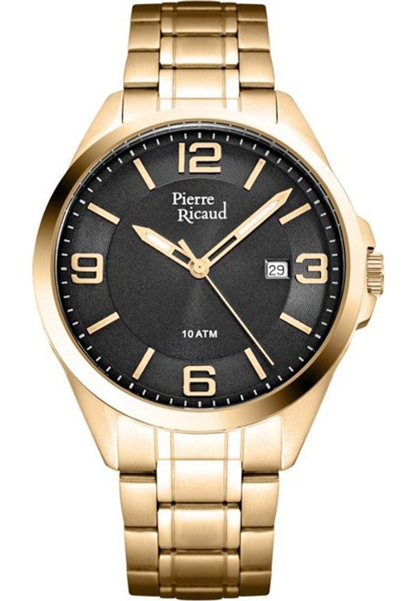 Zegarek Pierre Ricaud Zegarek męski Pierre Ricaud P91073.1156Q złoty. Kolor: złoty