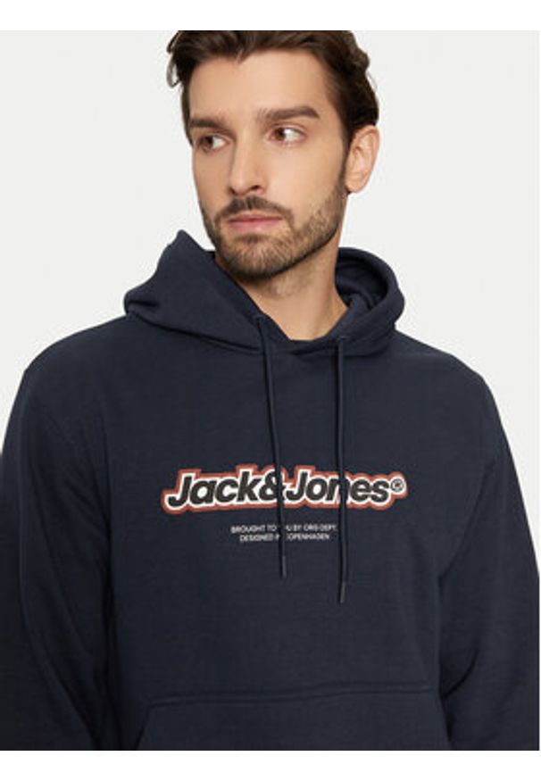 Jack & Jones Bluza Vesterbro 12265766 Granatowy Relaxed Fit. Kolor: niebieski. Materiał: syntetyk, bawełna