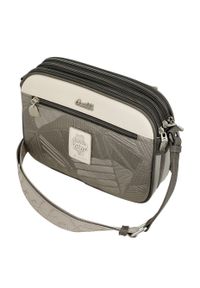 Torebka damska Anekke, z efektownym nadrukiem i metalowym logo zapinana na suwak z regulowanym paskiem oraz ozdobnym brelokiem kompaktowa a zarazem f. Kolor: szary. Wzór: nadruk. Dodatki: z breloczkiem. Styl: casual, elegancki, klasyczny. Rodzaj torebki: na ramię #10