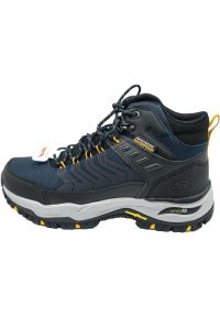 skechers - Buty trekkingowe męskie Skechers 204634NVBK. Wysokość cholewki: za kostkę. Kolor: niebieski. Materiał: skóra, syntetyk, materiał. Szerokość cholewki: normalna