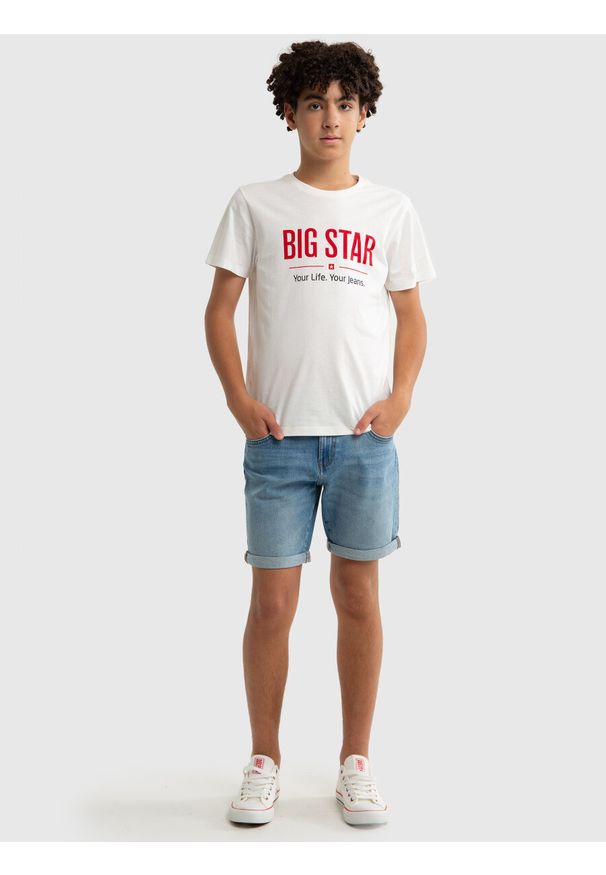 Big-Star - Szorty chłopięce jeansowe niebieskie Matt 305. Kolor: niebieski. Materiał: jeans. Sezon: lato, wiosna. Styl: młodzieżowy, sportowy, klasyczny