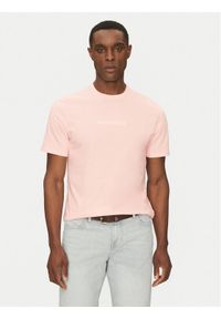Guess Jeans T-Shirt M4YI52 K8HM0 Różowy Regular Fit. Kolor: różowy. Materiał: bawełna #1