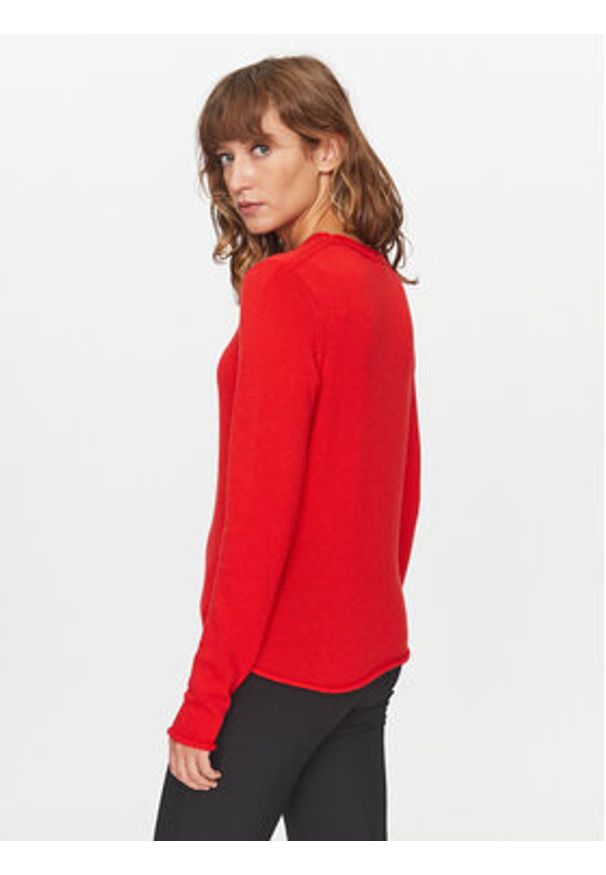 TOMMY HILFIGER - Tommy Hilfiger Sweter WW0WW40264 Pomarańczowy Regular Fit. Kolor: pomarańczowy. Materiał: wełna