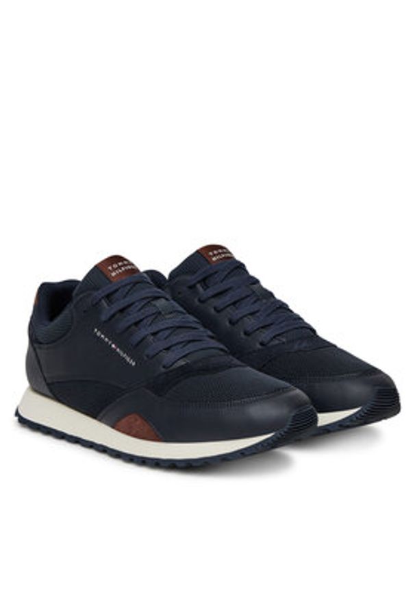 TOMMY HILFIGER - Tommy Hilfiger Sneakersy New Runner Eva Mix FM0FM05522 Granatowy. Kolor: niebieski. Materiał: skóra