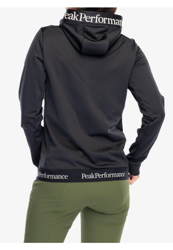 Bluza polarowa damska Peak Performance Rider Tech Zip Hood. Kolor: czarny. Materiał: polar