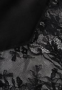 Born2be - Czarna Satynowa Spódnica Ozdobiona Koronką Milori. Okazja: na spotkanie biznesowe. Kolor: czarny. Materiał: satyna, koronka. Wzór: aplikacja, koronka. Sezon: wiosna, lato. Styl: biznesowy, klasyczny #3