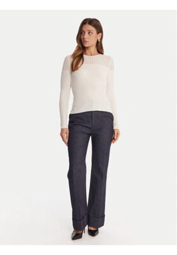 Guess Sweter W5BR62 Z0890 Écru Slim Fit. Materiał: syntetyk
