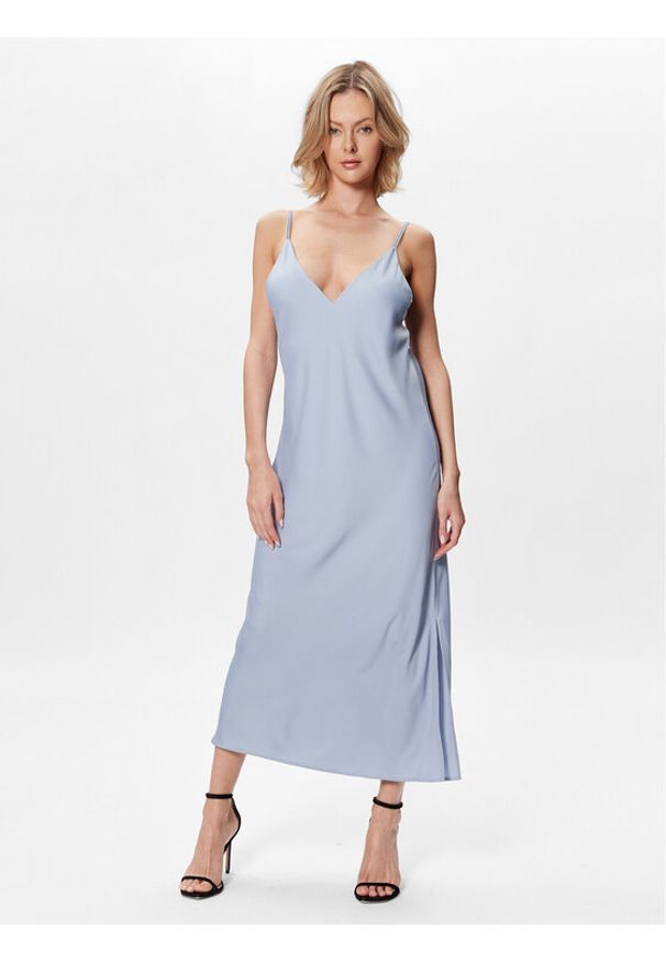 Calvin Klein Sukienka koktajlowa K20K205542 Błękitny Slim Fit. Kolor: niebieski. Materiał: syntetyk. Styl: wizytowy