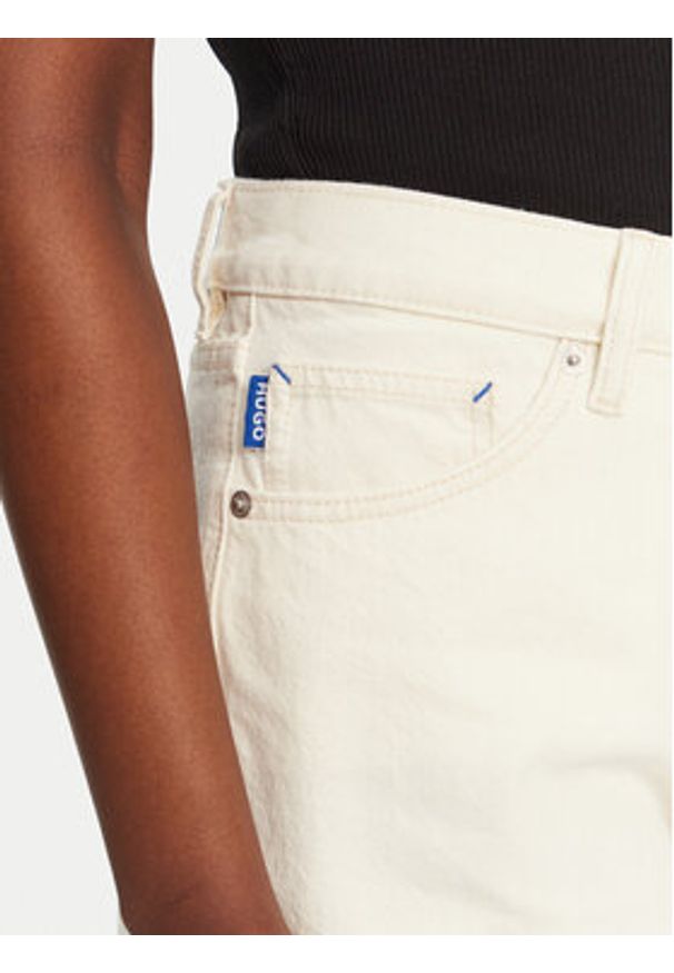 Hugo - HUGO Szorty jeansowe Gimusa_1_B 50540160 Beżowy Regular Fit. Kolor: beżowy. Materiał: bawełna