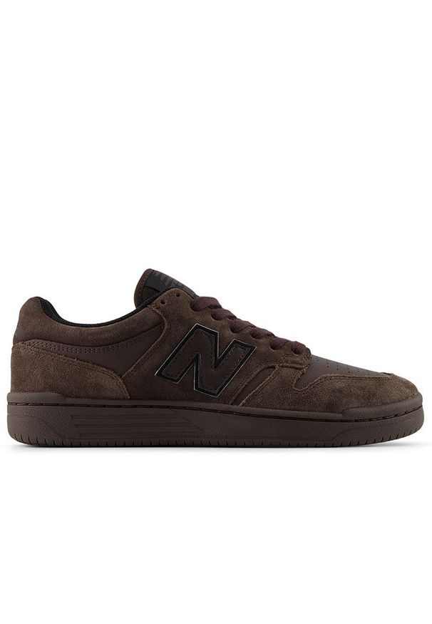 Buty męskie New Balance Numeric UN480CHC - brązowe. Kolor: brązowy. Materiał: materiał, zamsz, syntetyk, guma, skóra. Szerokość cholewki: normalna. Sport: bieganie