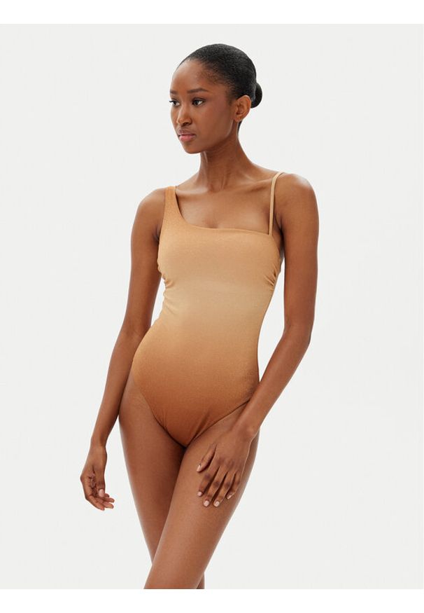 Max Mara Beachwear Strój kąpielowy Carmela 2516831169 Pomarańczowy. Kolor: pomarańczowy. Materiał: syntetyk