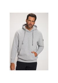 JAY-PI - Męska Bluza z kapturem odzież domowa kaptur kieszeń kangurka do roz. 8XL. Typ kołnierza: kaptur. Kolekcja: plus size. Kolor: szary. Materiał: wiskoza, materiał, bawełna