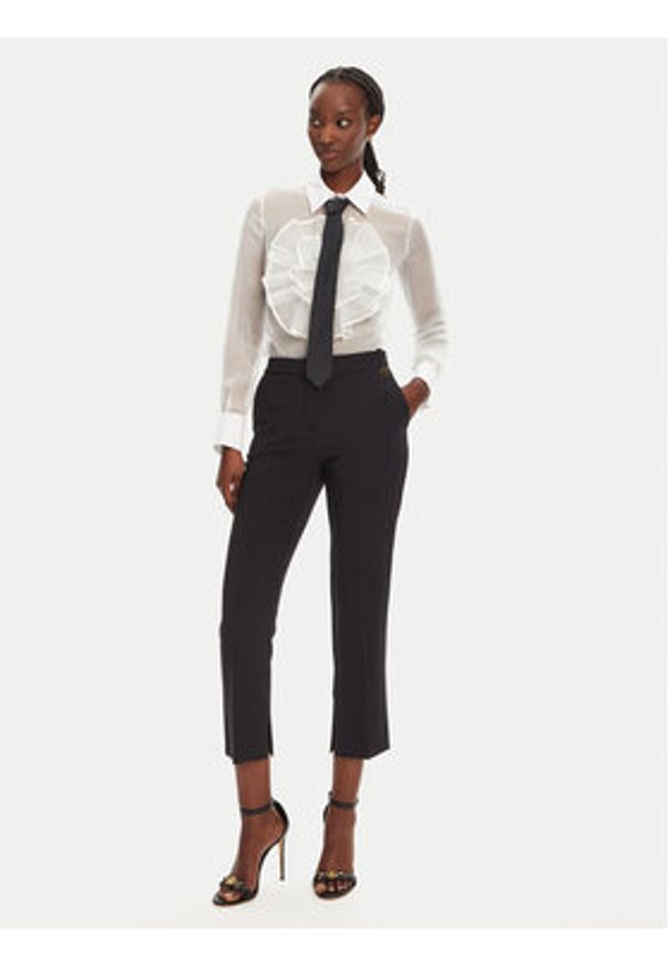 Elisabetta Franchi Koszula CA-107-52E2-V460 Biały Regular Fit. Kolor: biały. Materiał: jedwab