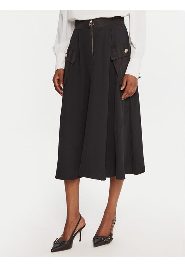 Rinascimento Spódnica midi CFC0126183003 Czarny Regular Fit. Kolor: czarny. Materiał: syntetyk