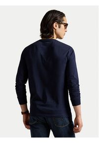 Polo Ralph Lauren Longsleeve Classics 710671468024 Granatowy Slim Fit. Typ kołnierza: polo. Kolor: niebieski. Materiał: bawełna. Długość rękawa: długi rękaw