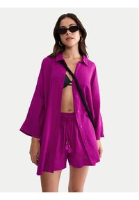 Triumph Koszulka piżamowa Summer Wear 10227228 Różowy Regular Fit. Kolor: różowy. Materiał: wiskoza, len #5