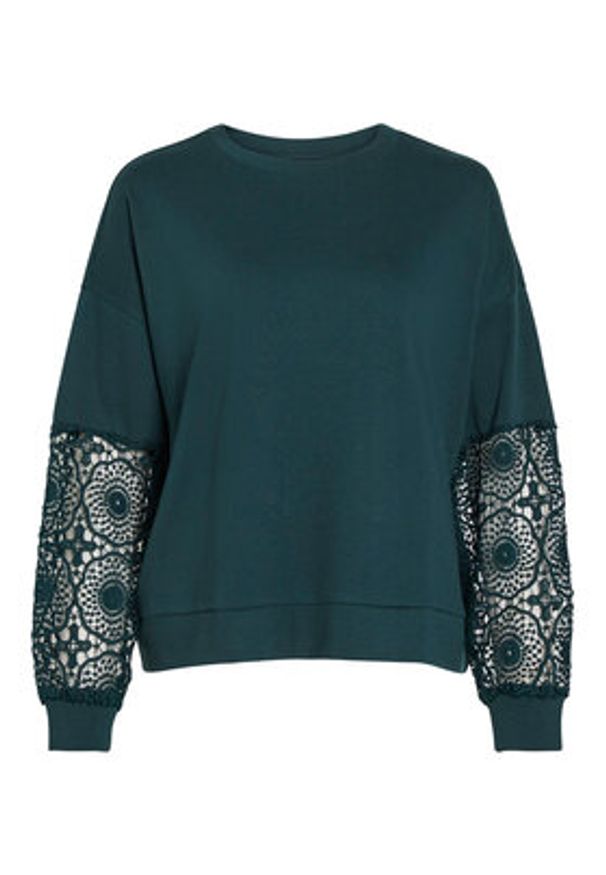 Vila Bluza 14089888 Zielony Relaxed Fit. Kolor: zielony. Materiał: syntetyk