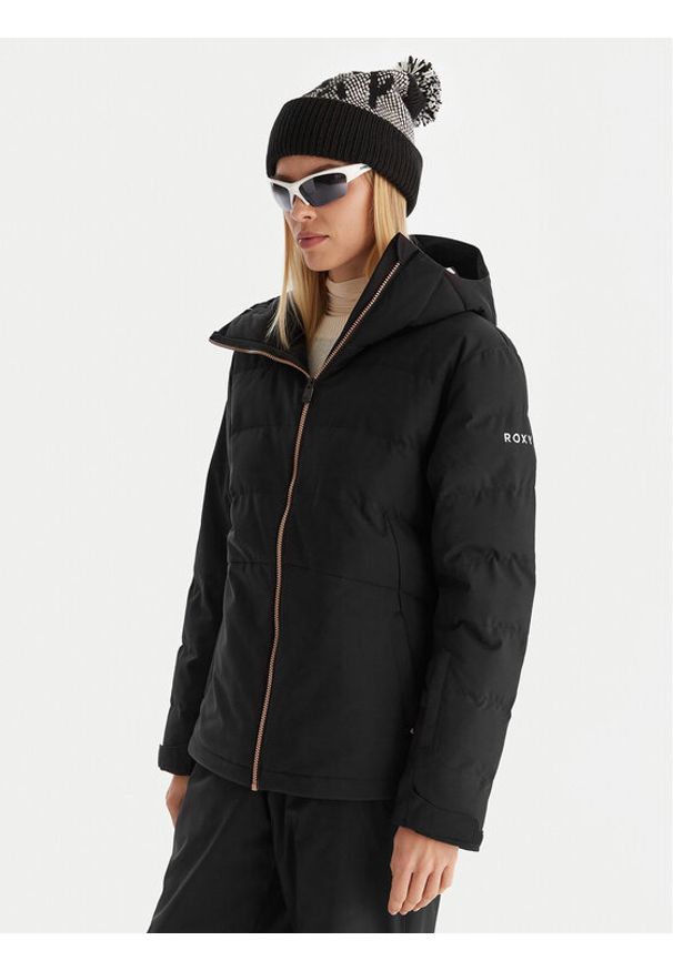 Roxy Kurtka narciarska Snowhill Puffy JK ERJTJ03535 Czarny Tailored Fit. Kolor: czarny. Materiał: syntetyk. Sport: narciarstwo