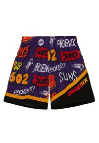 Mitchell & Ness - Spodenki z naklejką Phoenix Suns Swingman 1996/97. Kolor: fioletowy. Sport: koszykówka #1