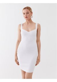 Guess Sukienka dzianinowa Mirage Anise W2YK0C Z2XY0 Biały Slim Fit. Kolor: biały. Materiał: wiskoza
