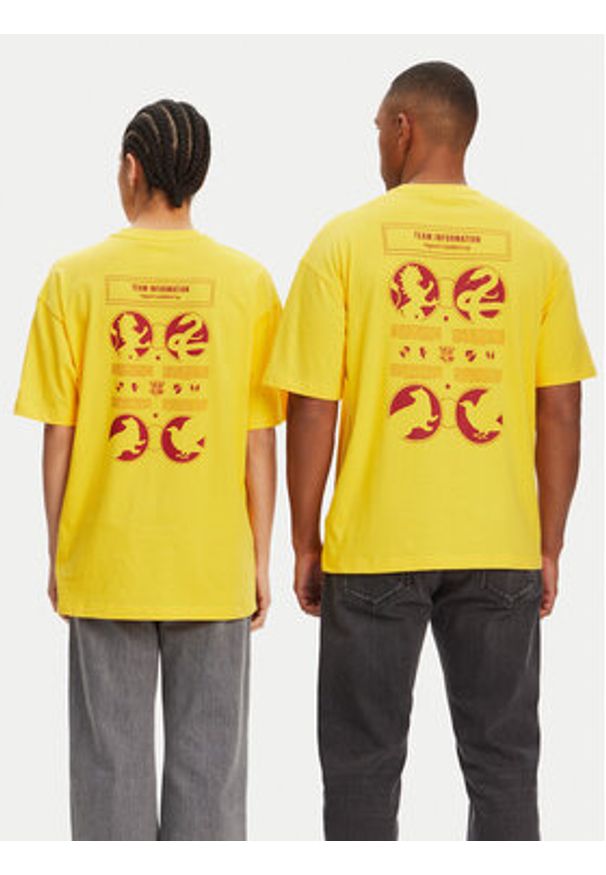 Puma T-Shirt Unisex Harry Potter 630092 Żółty Oversize. Kolor: żółty. Materiał: bawełna