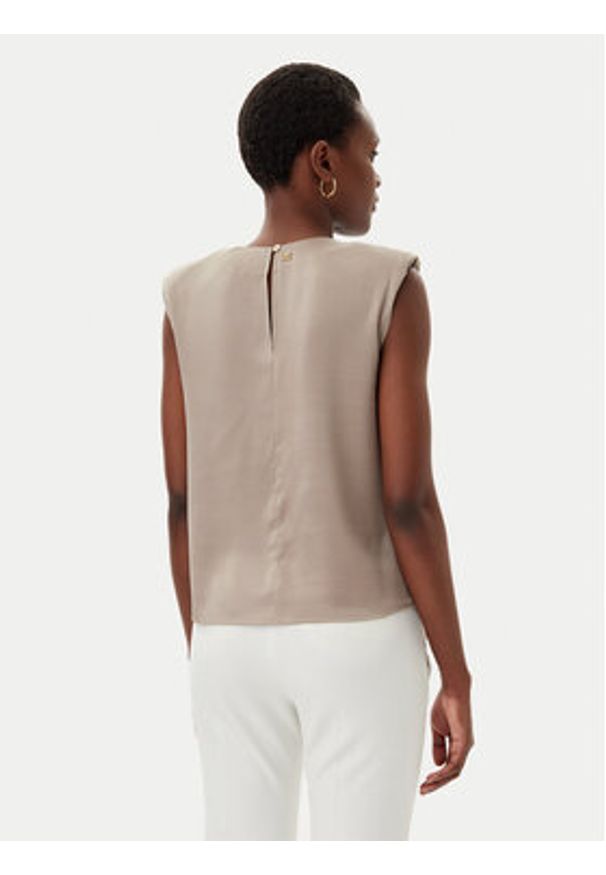 Marciano Guess Bluzka 5GGH39 7079A Beżowy Regular Fit. Kolor: beżowy. Materiał: syntetyk