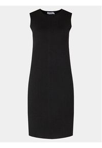 Calvin Klein Sukienka dzianinowa Extra Fine Wool Shift Dress K20K206899 Czarny Regular Fit. Kolor: czarny. Materiał: bawełna